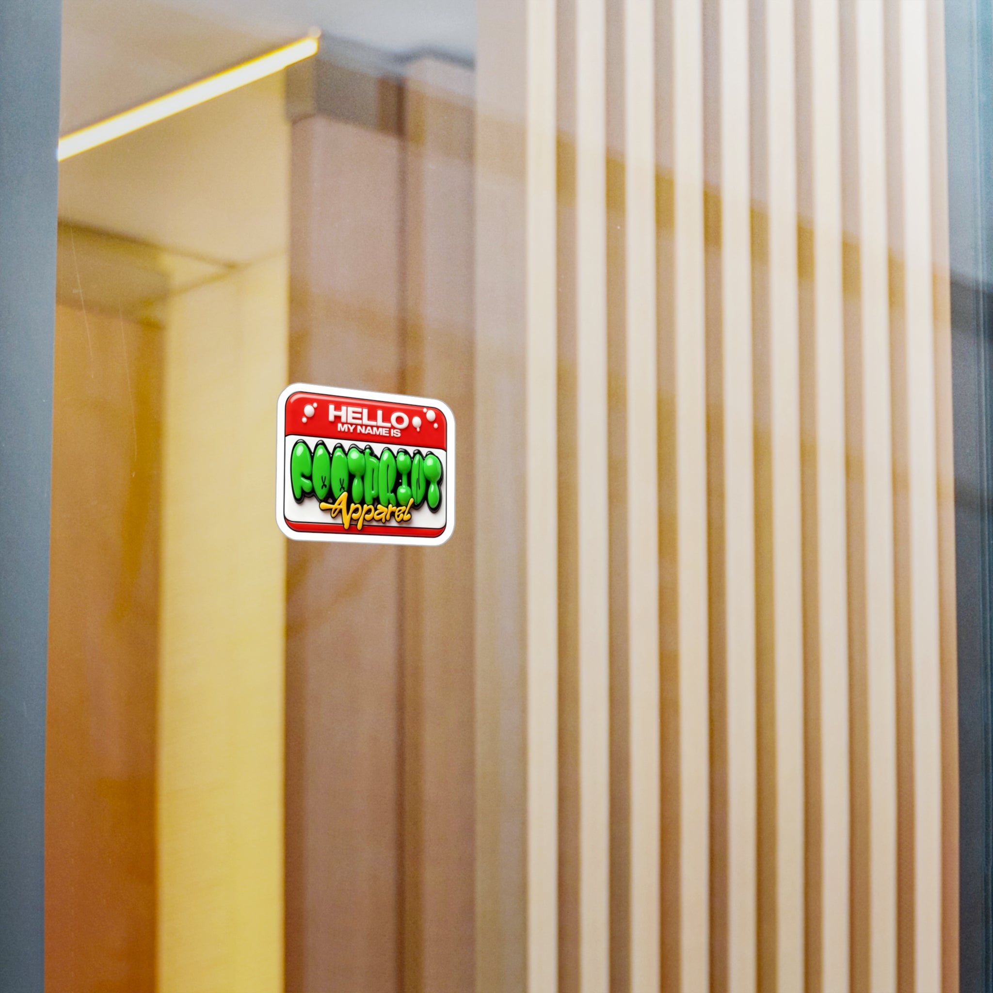 "Hello My Name Is" Graffiti Logo Sticker