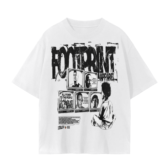 BROADCAST THE REVOLUTION TEE | WHITE ODMPOD