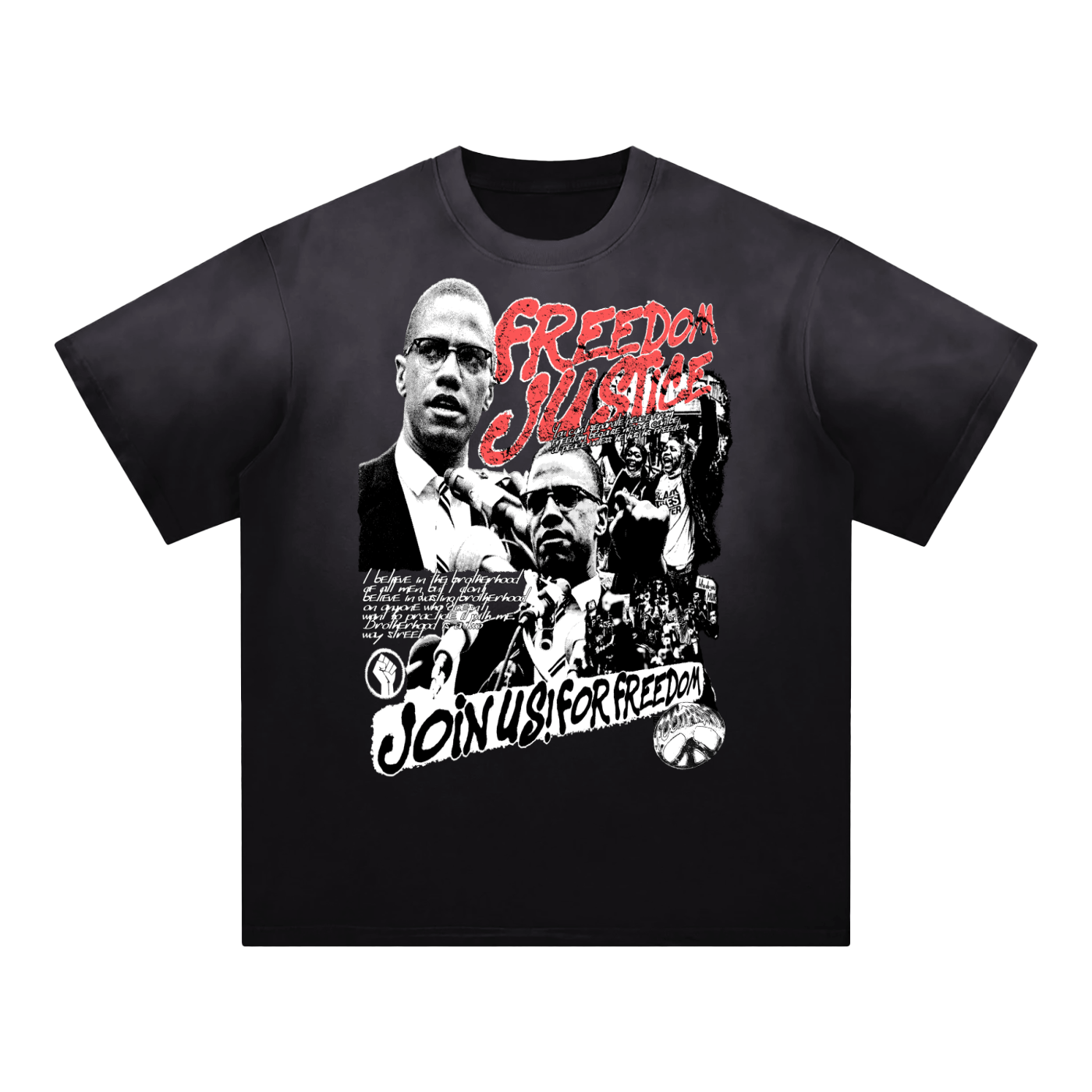 Malcolm X “Power & Purpose” T-Shirt - Footprint Apparel