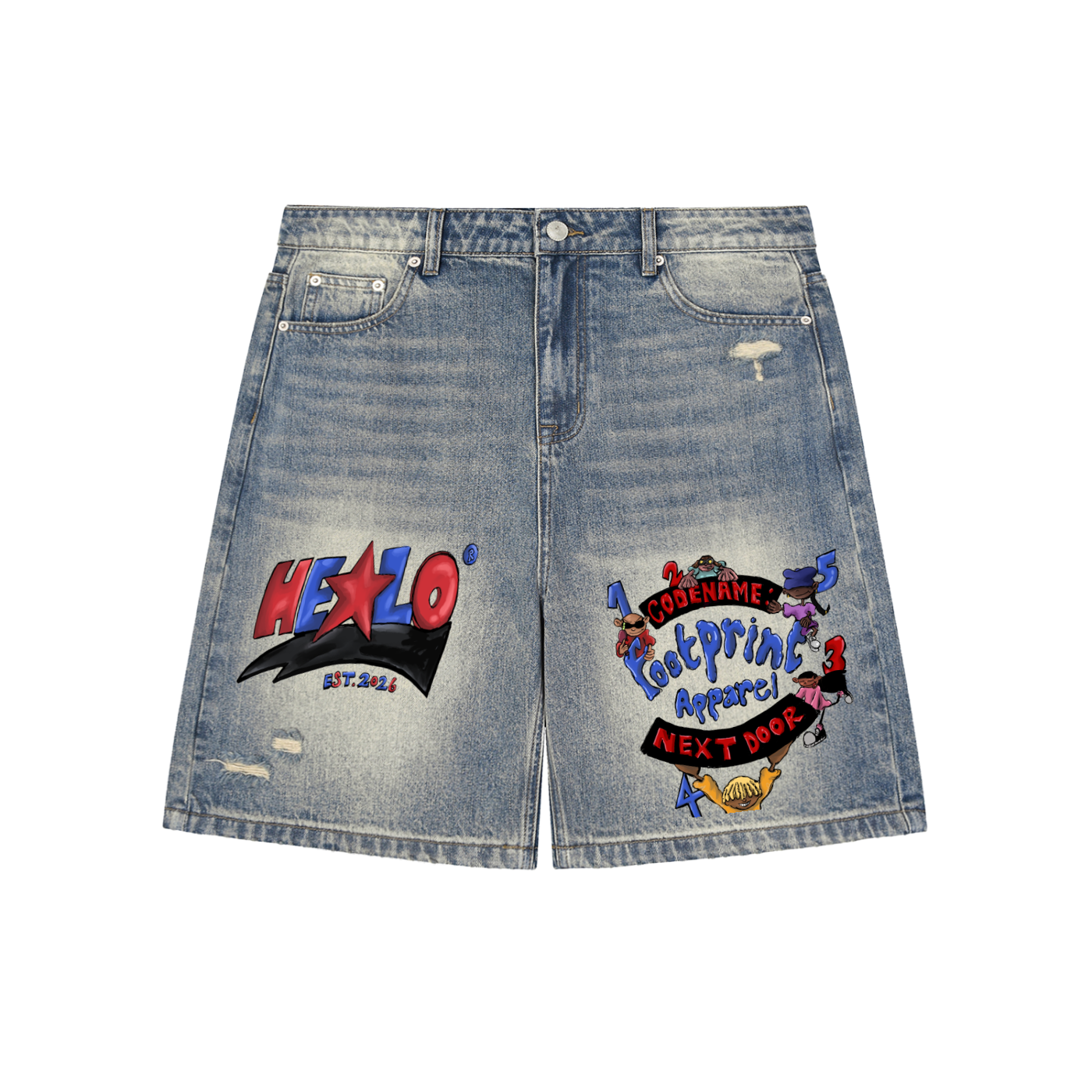 CODENAME® SERIES / HELLO DENIM Shorts - Footprint Apparel