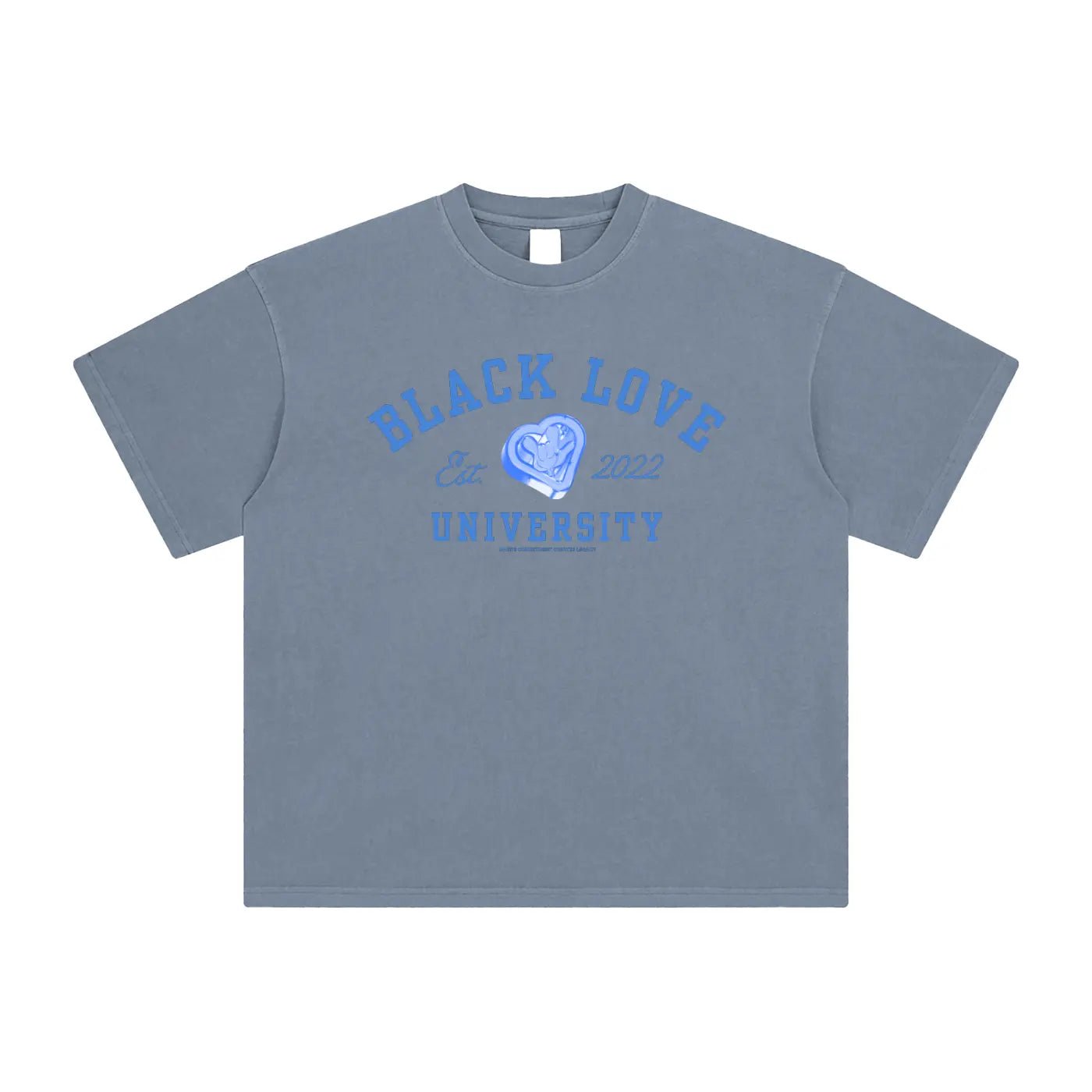 Black Love University Alumni T-Shirt | Gray Blue - Footprint Apparel