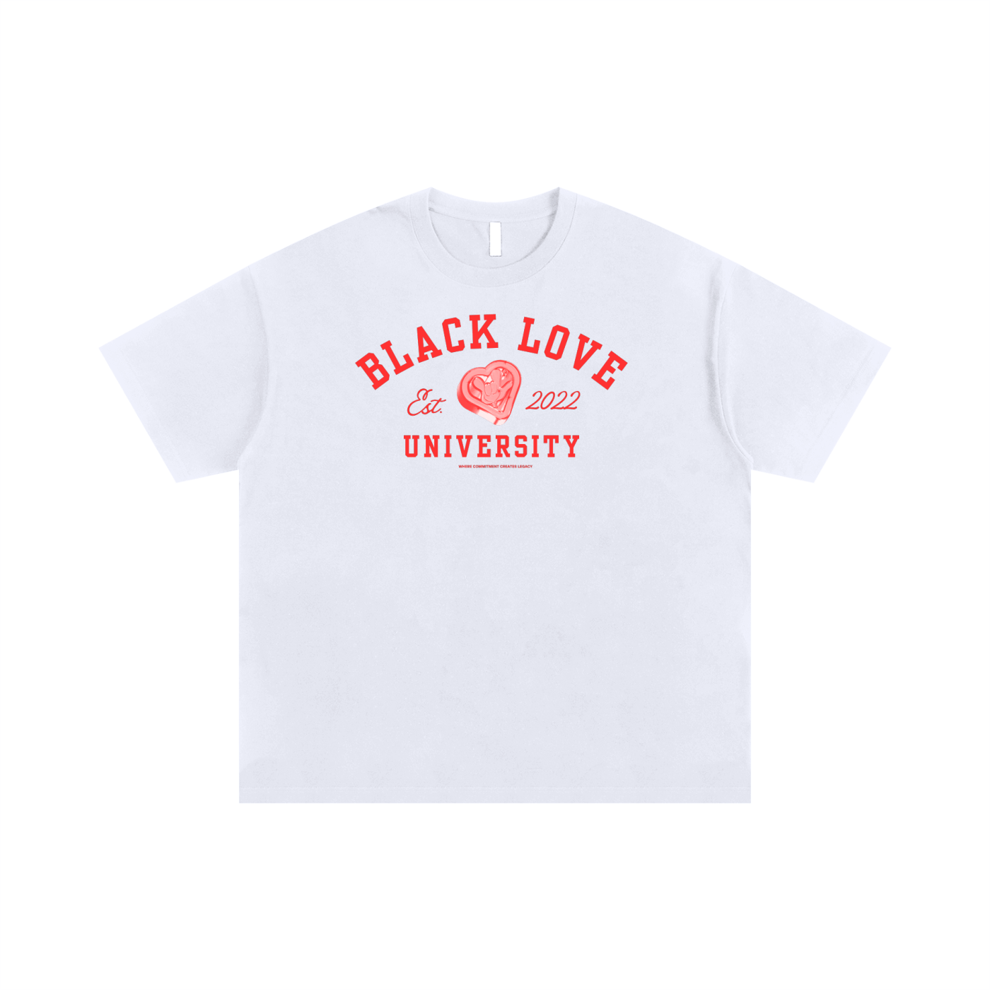 Black Love University Tee | red - Footprint Apparel