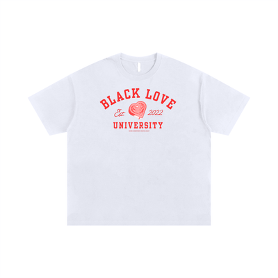 Black Love University Tee | red - Footprint Apparel