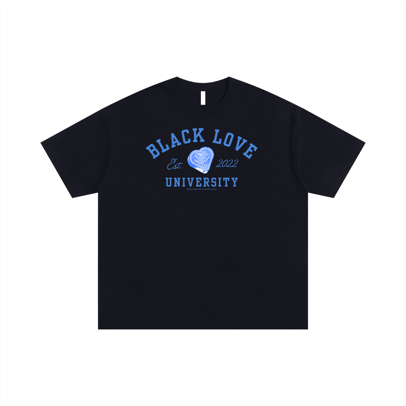 Black Love University Tee | blue - Footprint Apparel