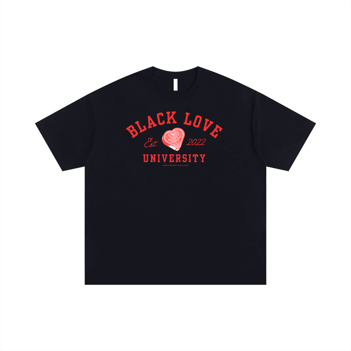 Black Love University Tee | red - Footprint Apparel