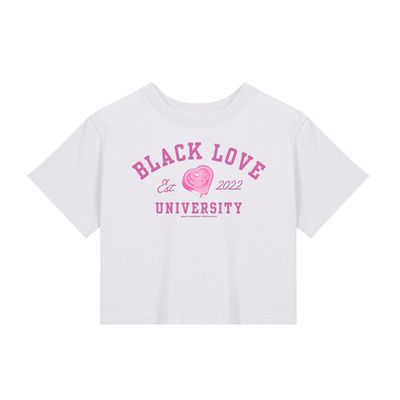 Black Love University Tee | pink - Footprint Apparel