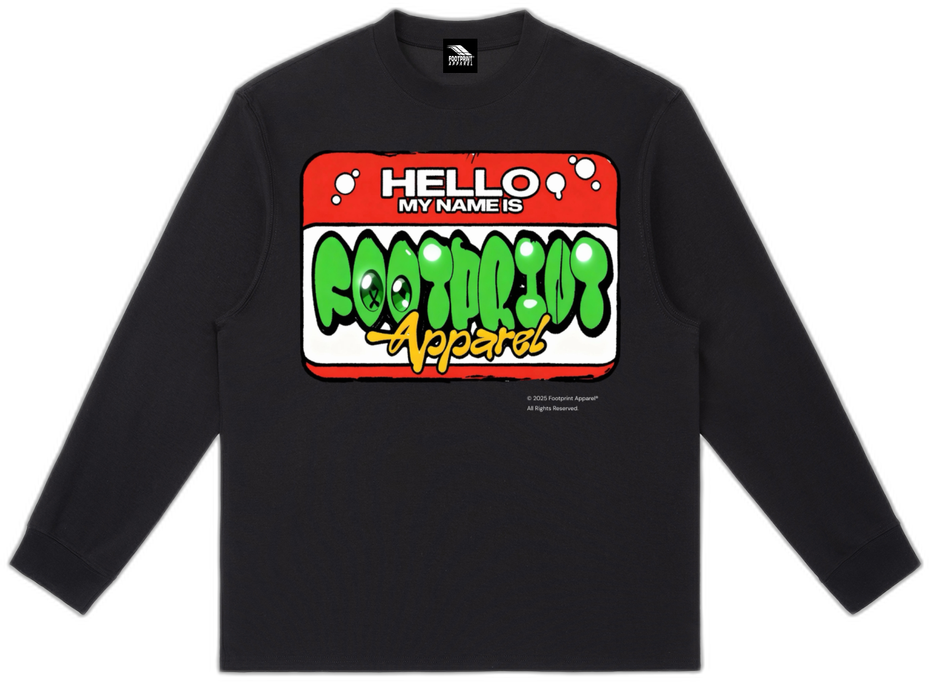 I AM FOOTPRINT® Black Long Sleeve
