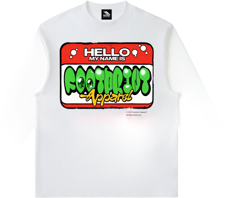 I AM FOOTPRINT® White Long Sleeve