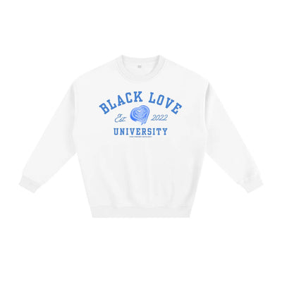 Black Love University Crewneck | blue - Footprint Apparel