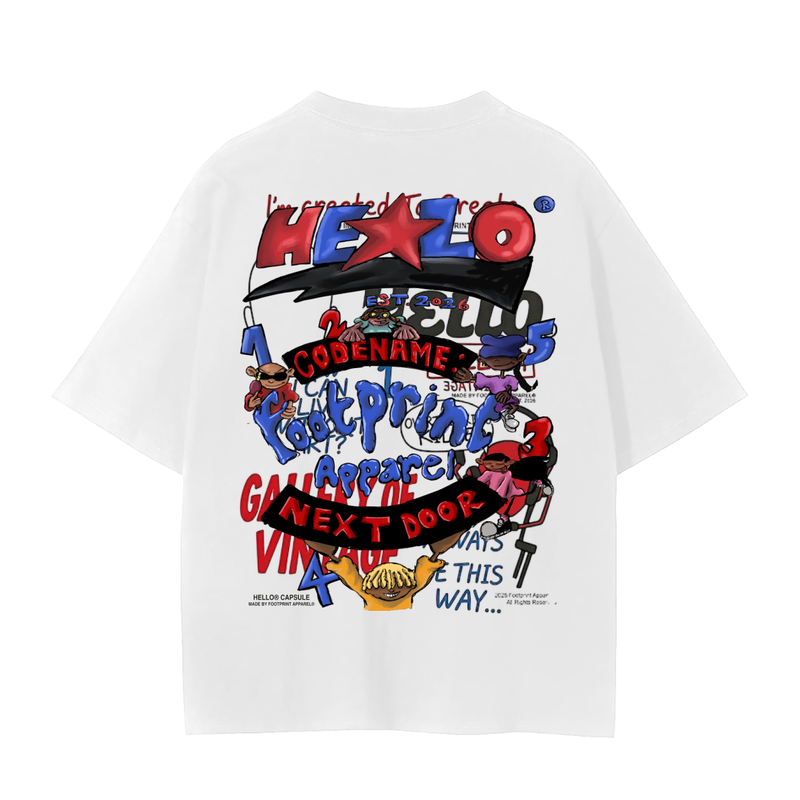 HELLO®: NEXT CODE T-Shirt - Footprint Apparel