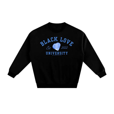 Black Love University Crewneck | blue - Footprint Apparel