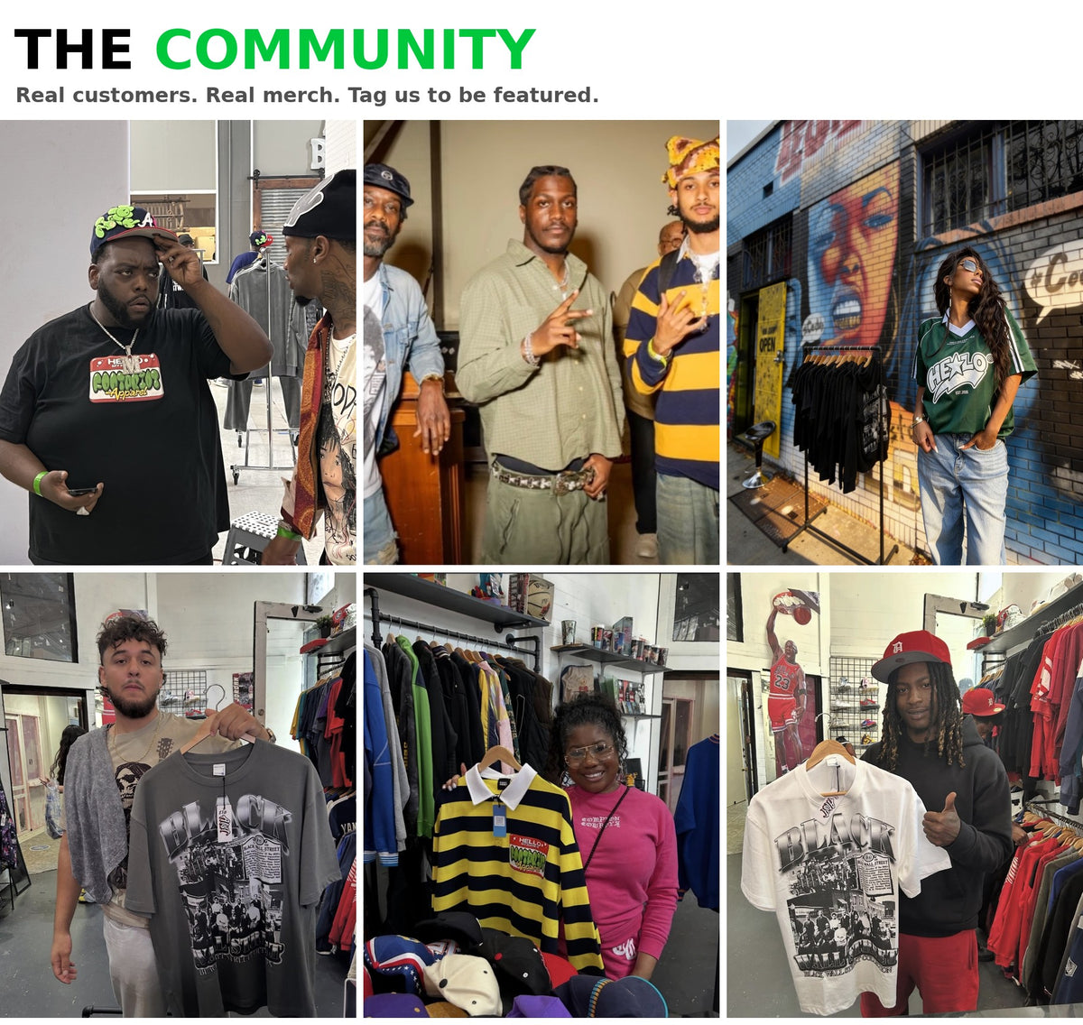 Footprint Apparel community gallery — real customers wearing Footprint Apparel merch